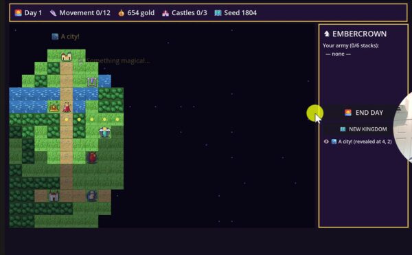 How to Make Games With Muse Wonder 8 The revised Embercrown game reveals terrain around the explored route while the rest of the map remains hidden.